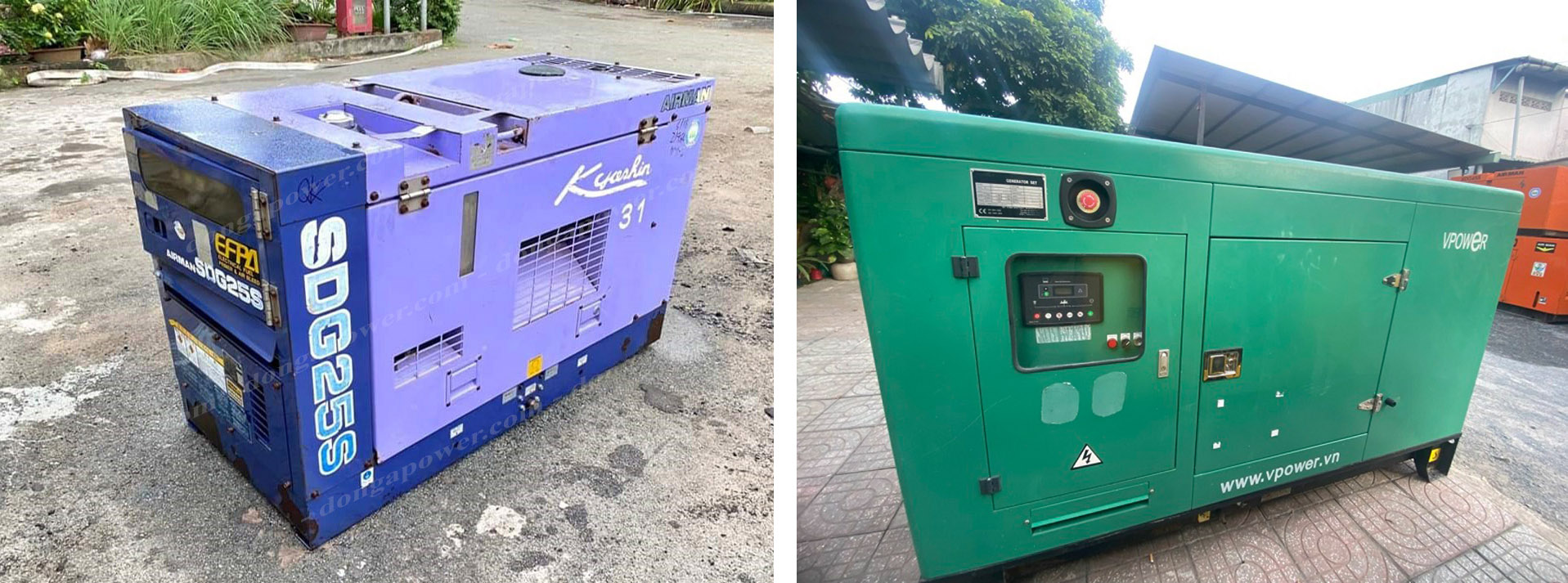 máy phát điện cũ 25kva - cummins